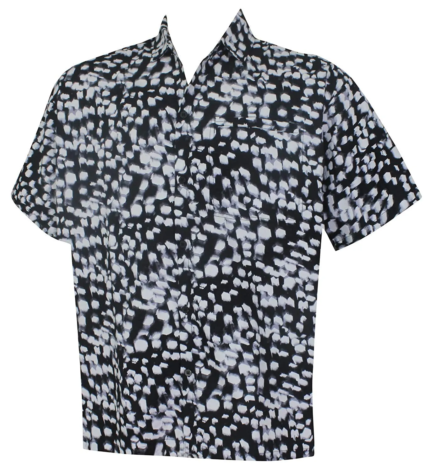 LA LEELA Shirt Casual Button Down Short Sleeve Beach Shirt Men Pocket Brasso 3