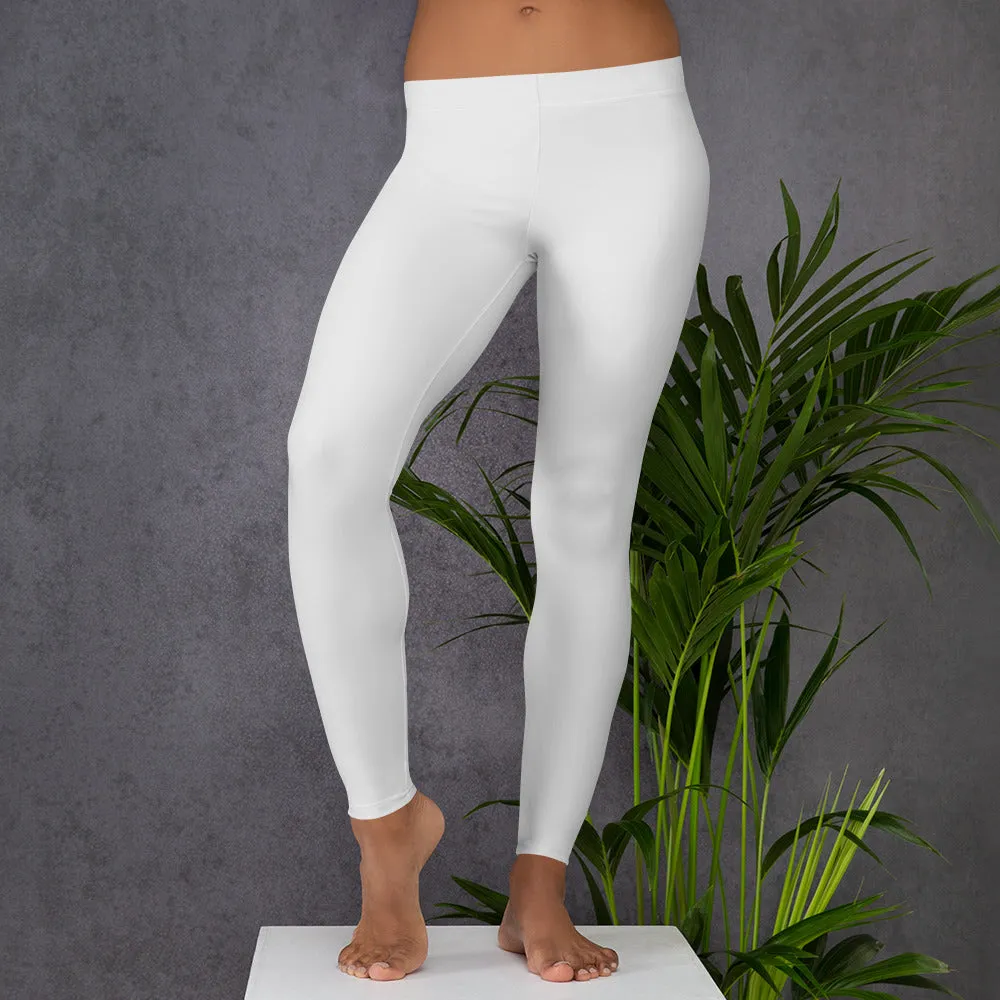 Pastel Grey Casual Women's Leggings, Premium Luxury Designer Women's Tights-Made in USA/EU