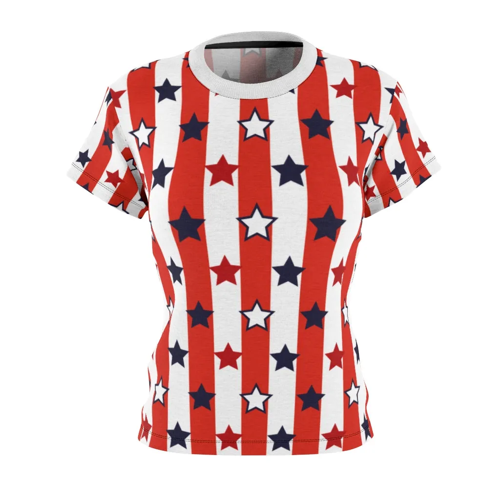 Stars On Stripes Women's AOP Cut & Sew Tee