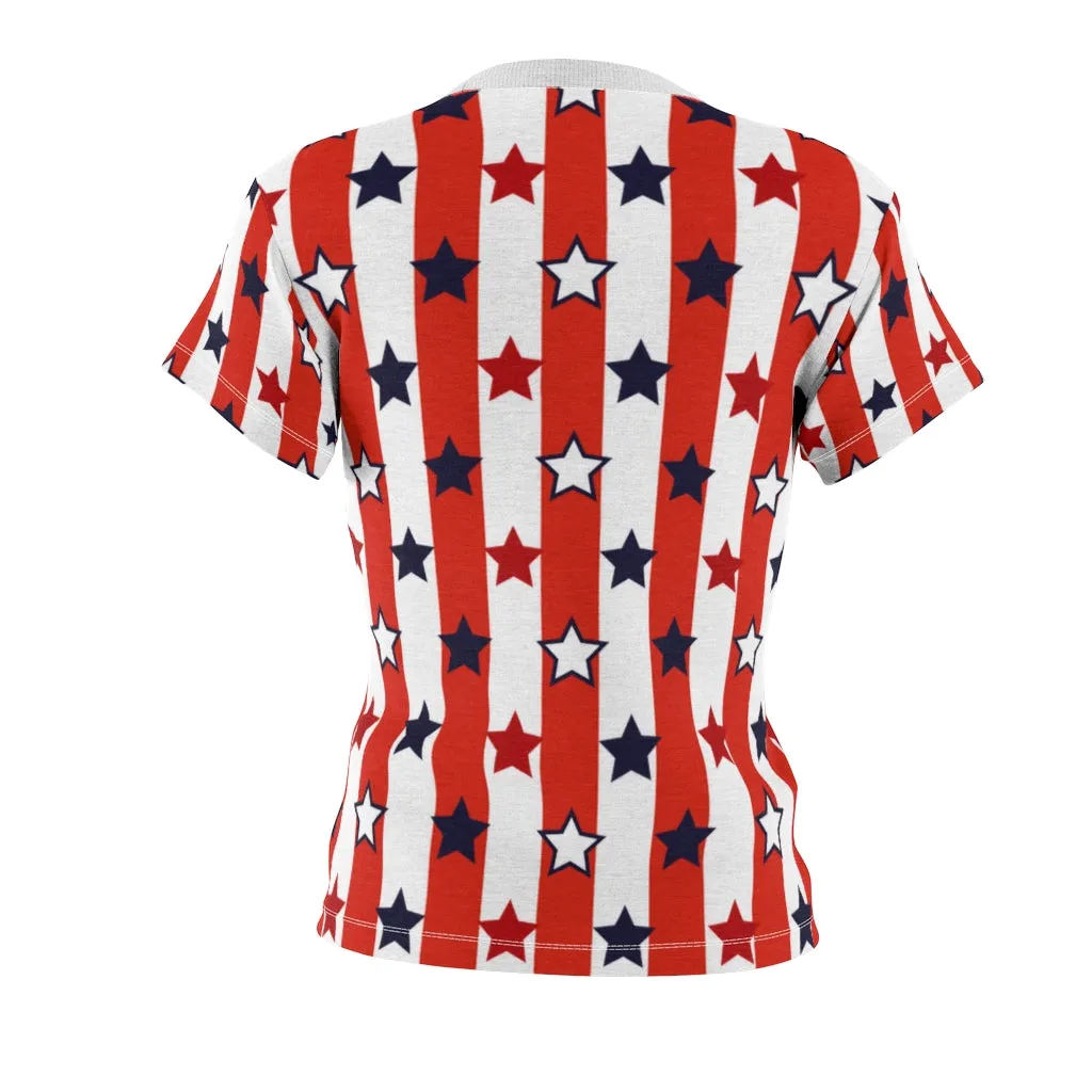 Stars On Stripes Women's AOP Cut & Sew Tee
